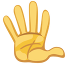Hand with Fingers Splayed Emoji, Facebook style
