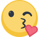 Face Blowing a Kiss Emoji, Facebook style