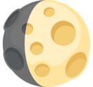 Waxing Gibbous Moon Emoji, Facebook style