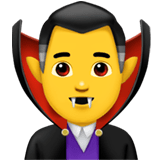 Man Vampire Emoji, Apple style
