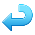 Right Arrow Curving Left Emoji, Samsung style