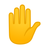 Raised Hand Emoji, Google style