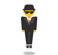 Man in Business Suit Levitating Emoji, Google style