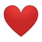 Red Heart Emoji, Google style