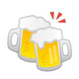 Clinking Beer Mugs Emoji, Google style