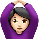 Person Gesturing Ok Emoji with Light Skin Tone, Apple style