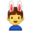 Men with Bunny Ears Emoji, Samsung style