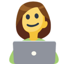 Woman Technologist Emoji, Facebook style