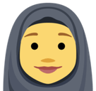 Woman with Headscarf Emoji, Facebook style