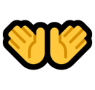Open Hands Emoji, Microsoft style