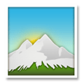 Snow-Capped Mountain Emoji, LG style