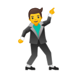 Man Dancing Emoji, Google style