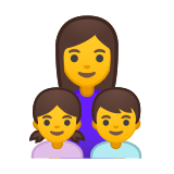 Family: Woman, Girl, Boy Emoji, Google style
