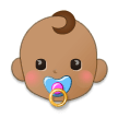 Baby Emoji with Medium Skin Tone, Samsung style