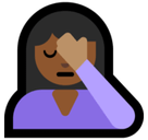 Person Facepalming Emoji with Medium-Dark Skin Tone, Microsoft style