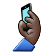 Selfie Emoji with Dark Skin Tone, Samsung style