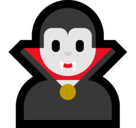 Man Vampire Emoji, Microsoft style