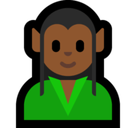 Man Elf Emoji with Medium-Dark Skin Tone, Microsoft style