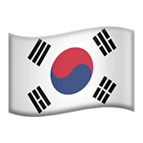 Flag: South Korea Emoji, Apple style