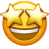 Star-Struck Emoji, Apple style
