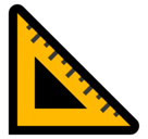 Triangular Ruler Emoji, Microsoft style