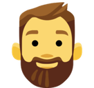 Man: Beard Emoji, Facebook style