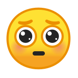Pleading Face Emoji, Google style
