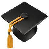 Graduation Cap Emoji, Apple style