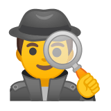 Man Detective Emoji, Google style
