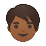 Person Emoji with Medium-Dark Skin Tone, Google style
