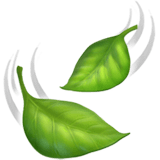 Leaf Fluttering in Wind Emoji, Apple style