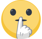 Shushing Face Emoji, Facebook style