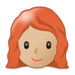 Woman: Medium-Light Skin Tone, Red Hair, Samsung style