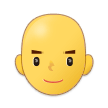 Man: Bald Emoji, Samsung style