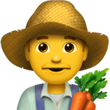 Man Farmer Emoji, Apple style