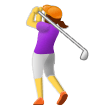 Woman Golfing Emoji, Samsung style