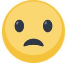 Frowning Face with Open Mouth Emoji, Facebook style
