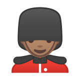 Guard Emoji with Medium Skin Tone, Google style