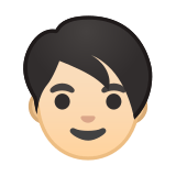 Person Emoji with Light Skin Tone, Google style