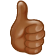 Thumbs Up Emoji with Medium-Dark Skin Tone, Samsung style