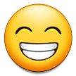 Beaming Face with Smiling Eyes Emoji, Samsung style