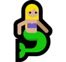 Mermaid Emoji with Medium-Light Skin Tone, Microsoft style