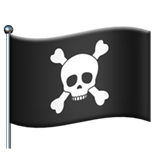 Pirate Flag Emoji, Apple style