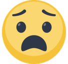 Anguished Face Emoji, Facebook style