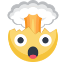 Exploding Head Emoji, Facebook style