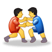 Men Wrestling Emoji, Samsung style