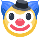 Clown Face Emoji, Facebook style