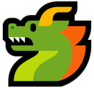 Dragon Face Emoji, Microsoft style