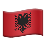 Flag: Albania Emoji, Apple style