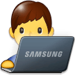 Man Technologist Emoji, Samsung style